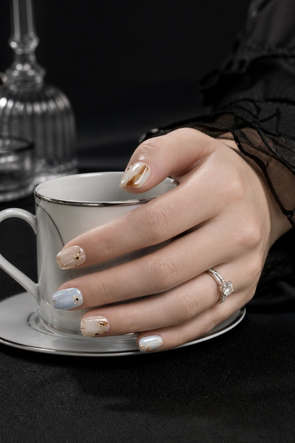 Aurora's Amber Mist | LUMlix Haute Nail