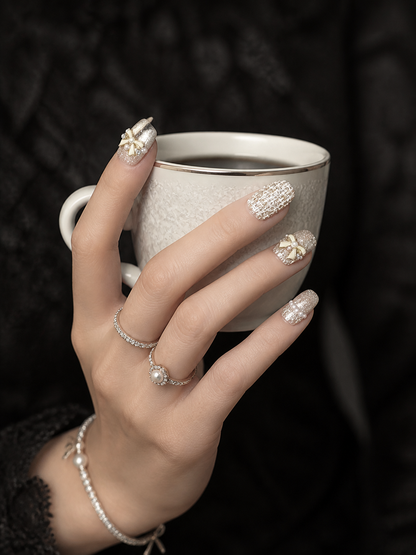Tweed Pearl Boudoir | LUMlix Haute Nail