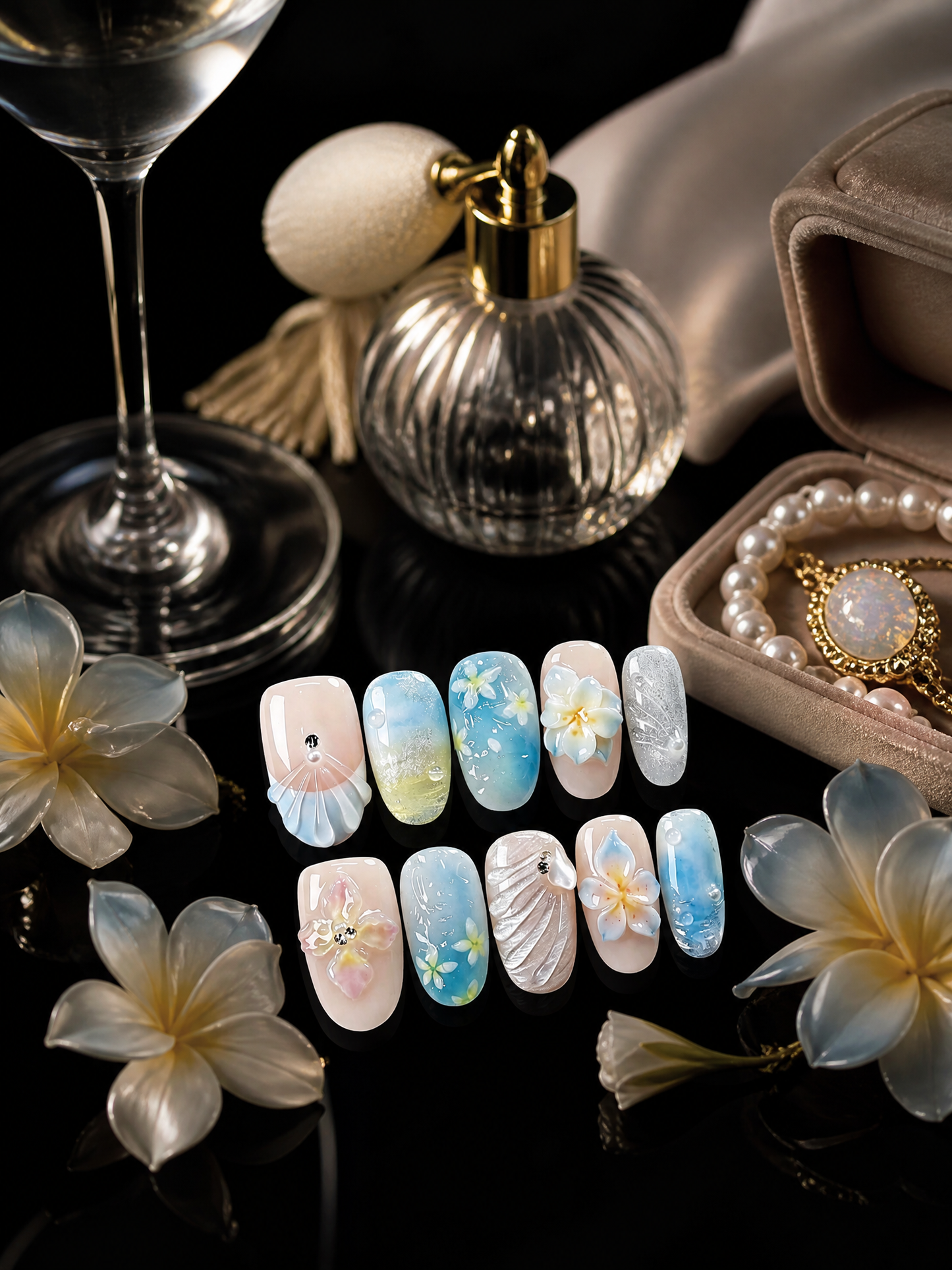 Tropical Lagoon Bloom | LUMlix Haute Nail