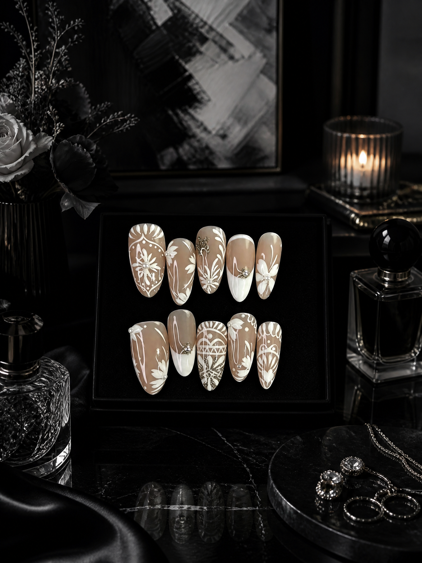 Ivory Lace Reverie | LUMlix Haute Nail