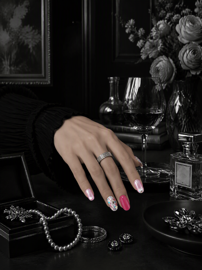 Rosé Mosaic | LUMlix Haute Nail