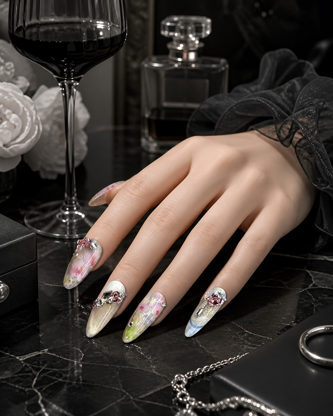Chloris's Ethereal Bloom | LUMlix Haute Nail