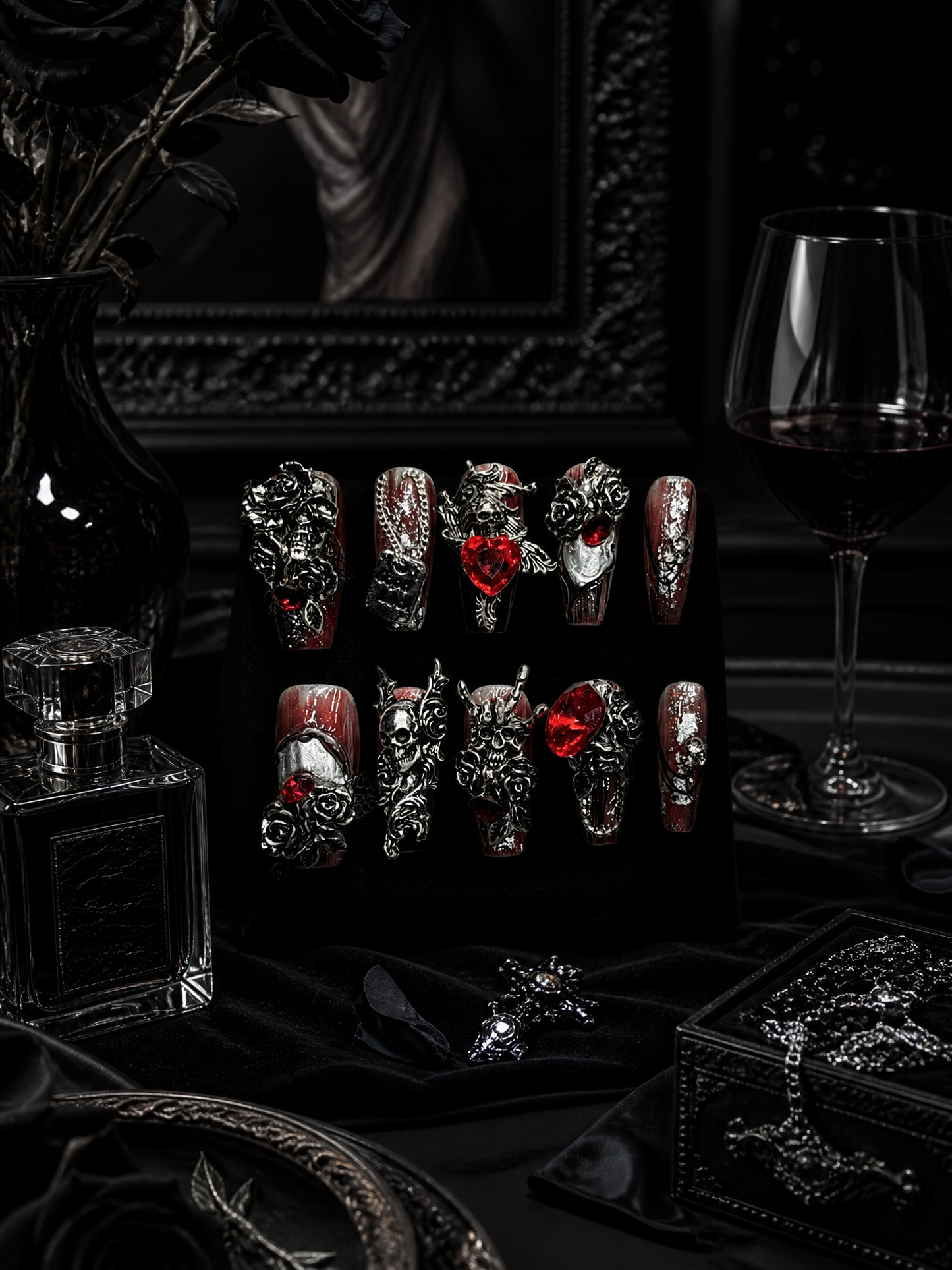 Nocturne Rouge Éternelle | LUMlix Haute Nail