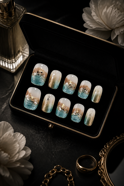 Tidal Gilded Muse | LUMlix Haute Nail