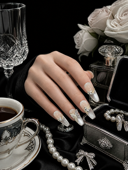 Morpho's Gilded Metamorphosis | LUMlix Haute Nail