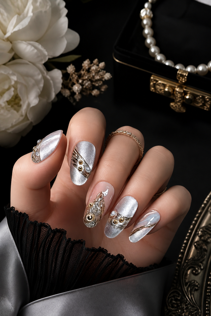 Seraphina’s Silver Ascension | LUMlix Haute Nail