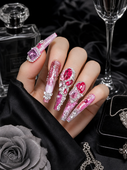 Crimson Swan's Royal Ballad | LUMlix Haute Nail