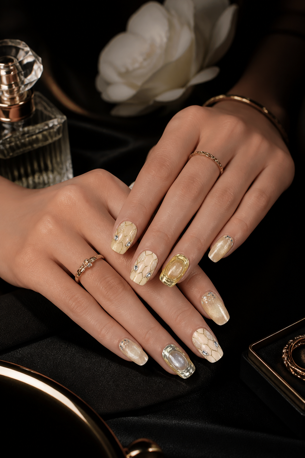 Gilded Serpent’s Whisper | LUMlix Haute Nail