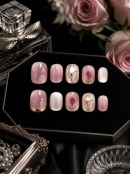 Aphrodite’s Gilded Rose | LUMlix Haute Nail