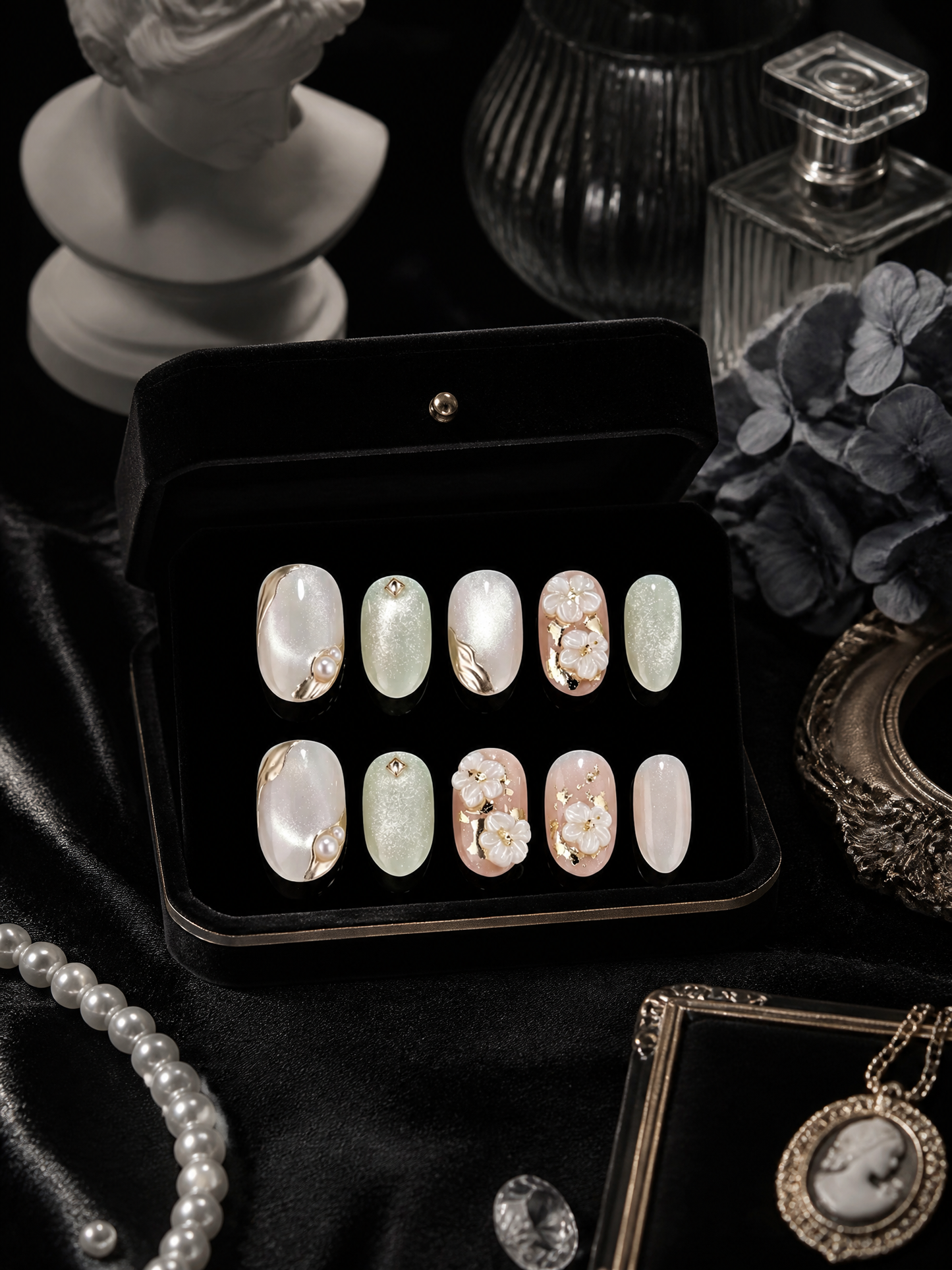 Ethereal Gilded Petals | LUMlix Haute Nail