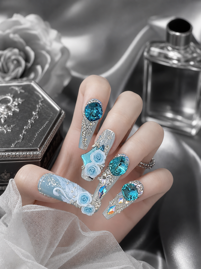 Azure Swan Serenade | LUMlix Haute Nail
