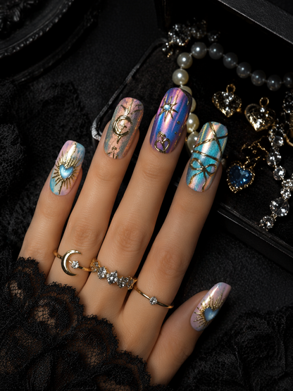 Celestial Aurora Gilded | LUMlix Haute Nail