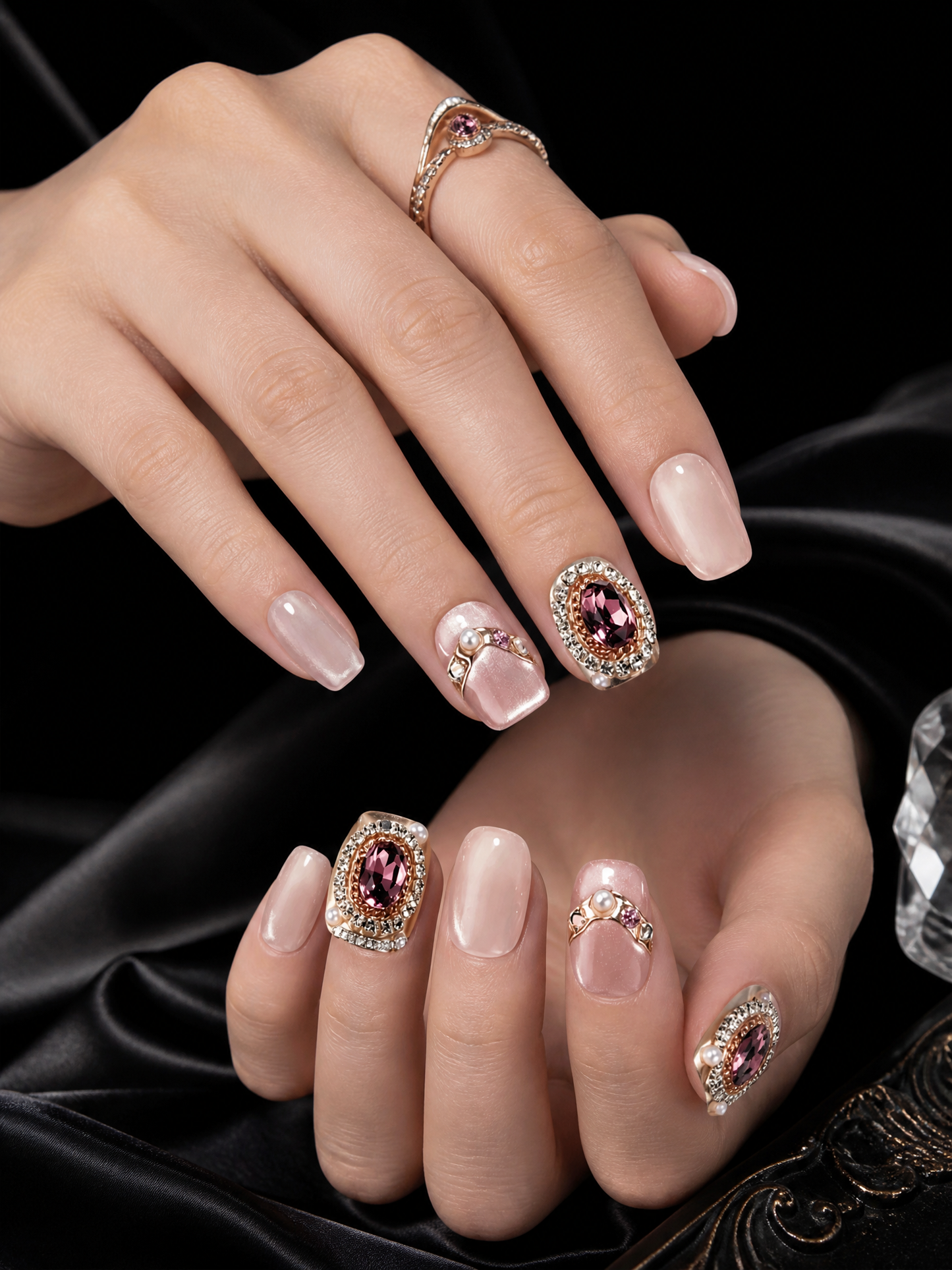 Aphrodite's Rosé Reverie | LUMlix Haute Nail