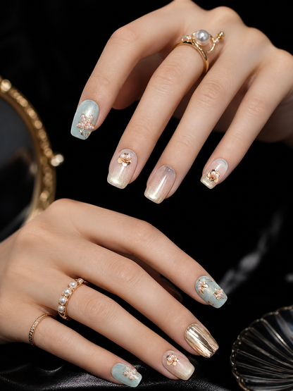 Aurora's Verdant Whisper | LUMlix Haute Nail