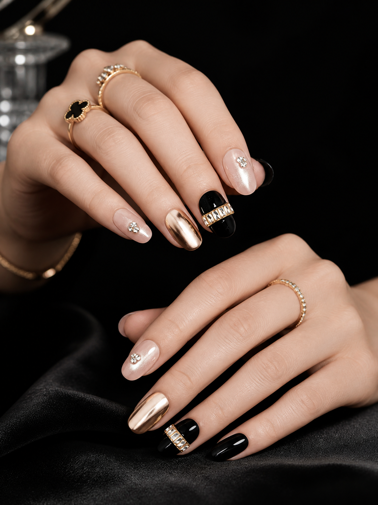 Nyx's Obsidian & Rose | LUMlix Haute Nail