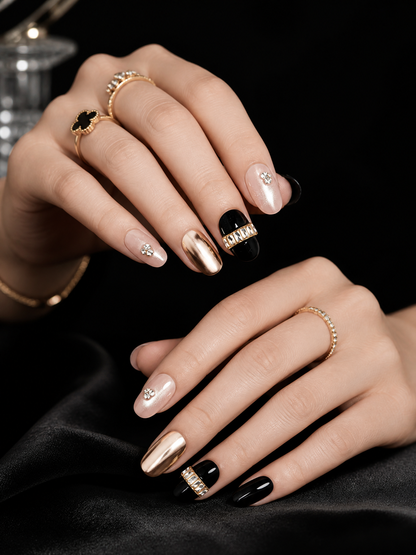 Nyx's Obsidian & Rose | LUMlix Haute Nail