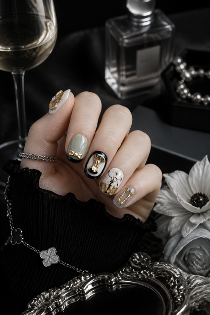 Athena's Gilded Orchard | LUMlix Haute Nail