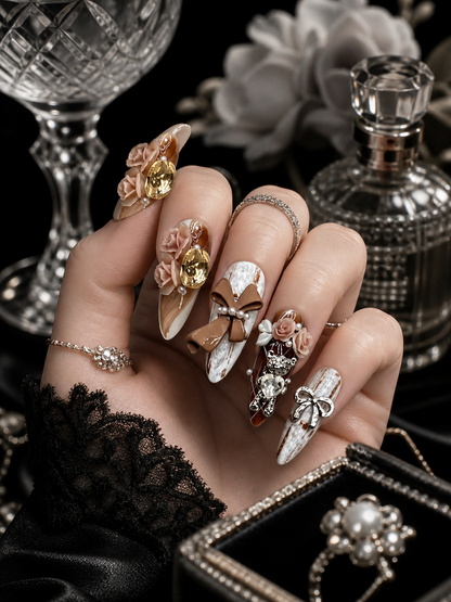 Belle's Gilded Reverie | LUMlix Haute Nail