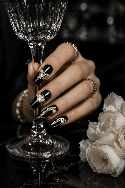 Midnight Gold Dynasty | LUMlix Haute Nail