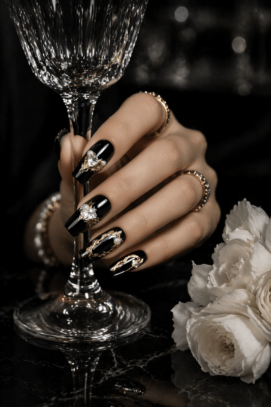 Midnight Gold Dynasty | LUMlix Haute Nail