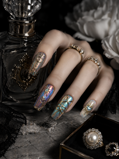 Celestial Aurora Gilded | LUMlix Haute Nail