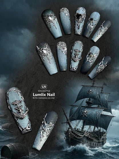 Abyssal Silver Relic | LUMlix Haute Nail