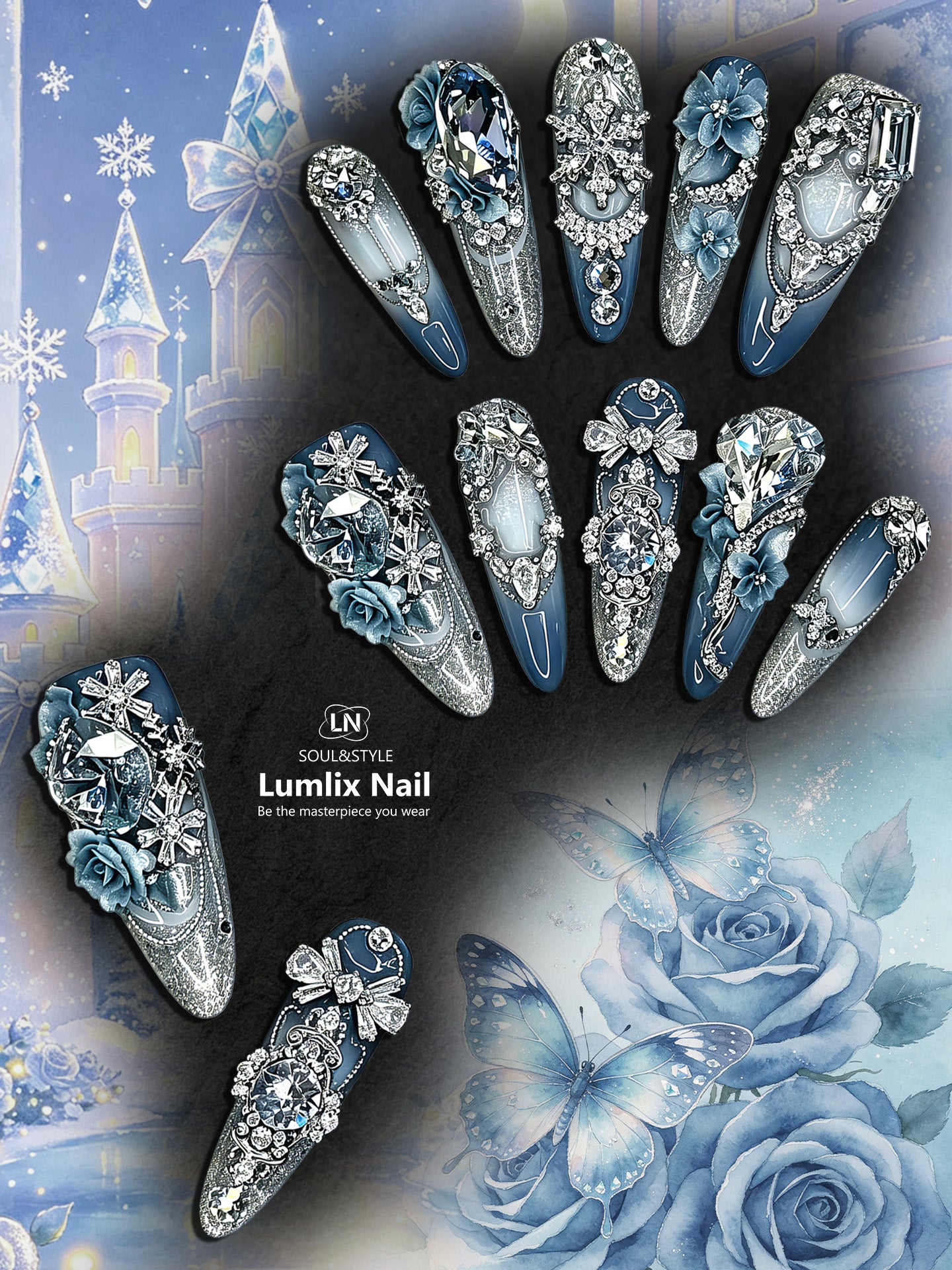 Sapphire Nocturne | LUMlix Haute Nail