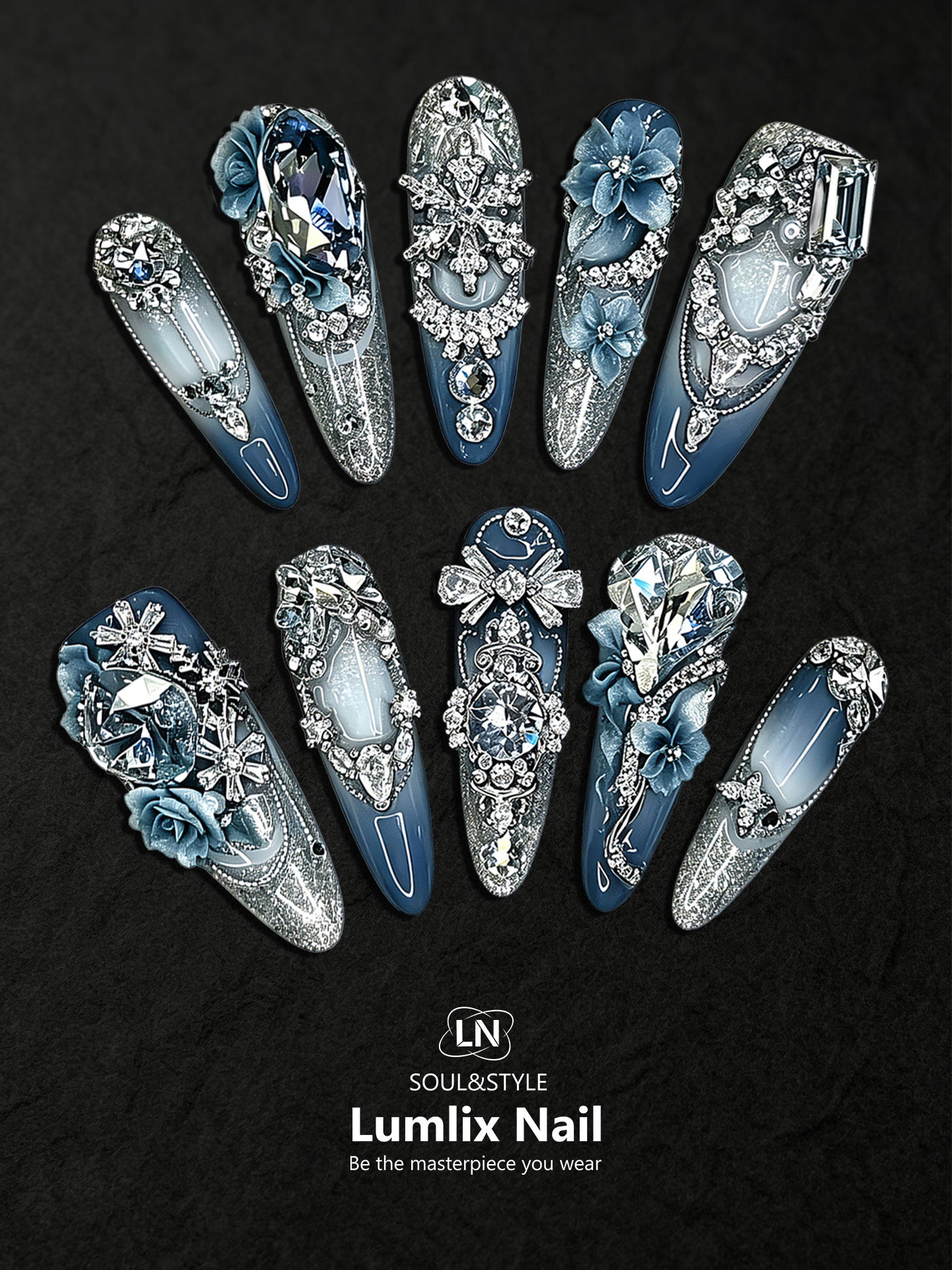 Sapphire Nocturne | LUMlix Haute Nail