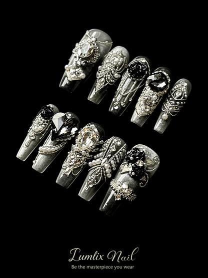 Midnight Baroque Sovereign | LUMlix Haute Nail
