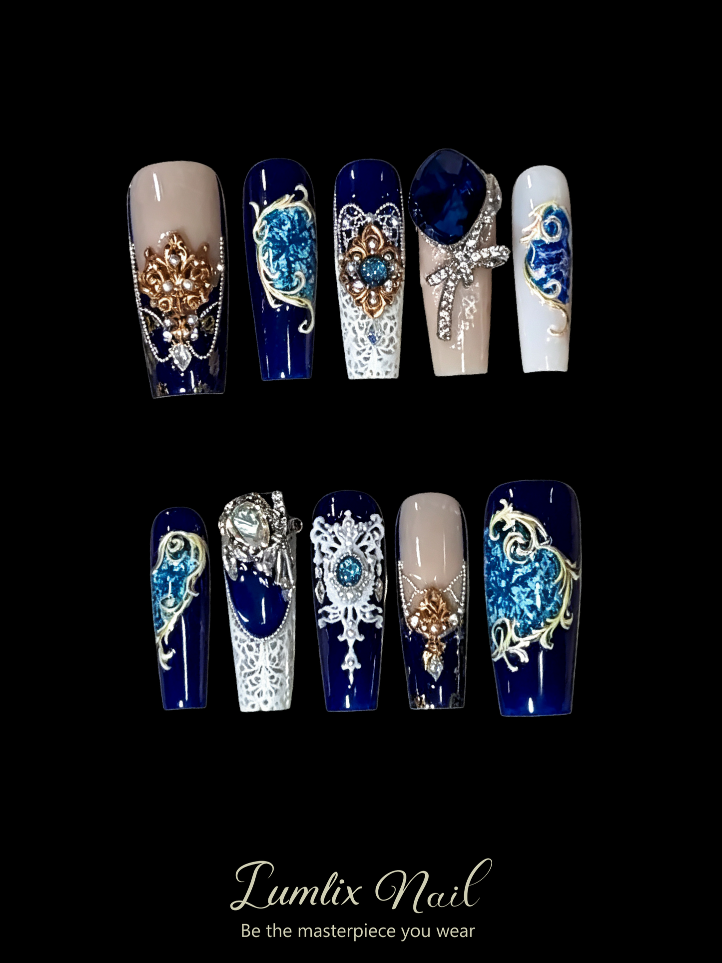 Midnight Sovereign's Crest | LUMlix Haute Nail