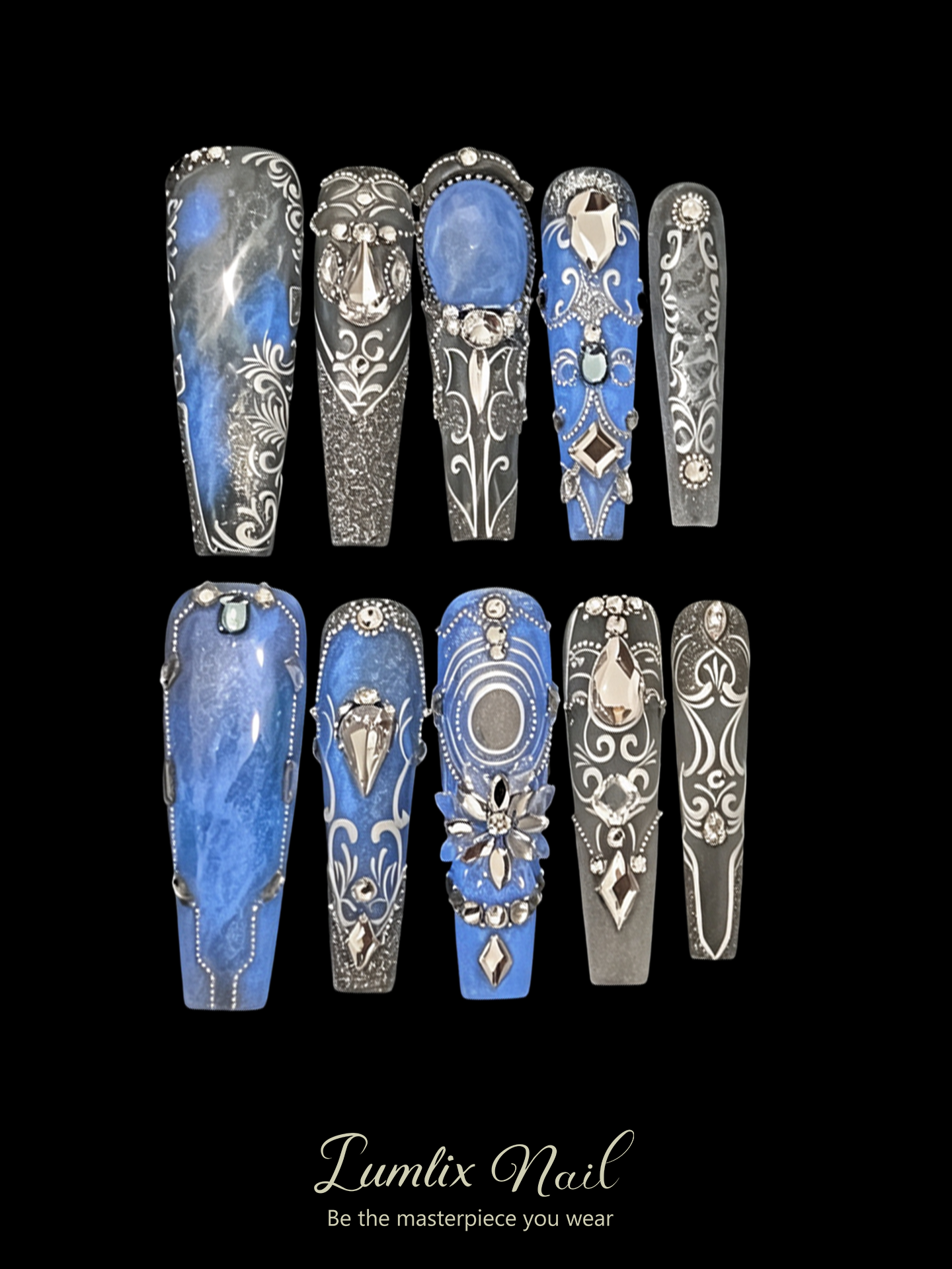 Silver Filigree | LUMlix Haute Nail