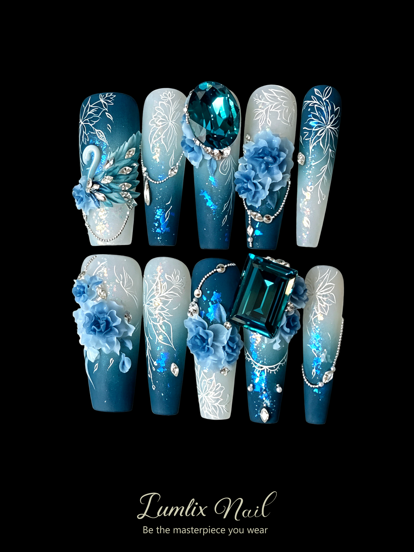 Midnight Ocean Aria | LUMlix Haute Nail