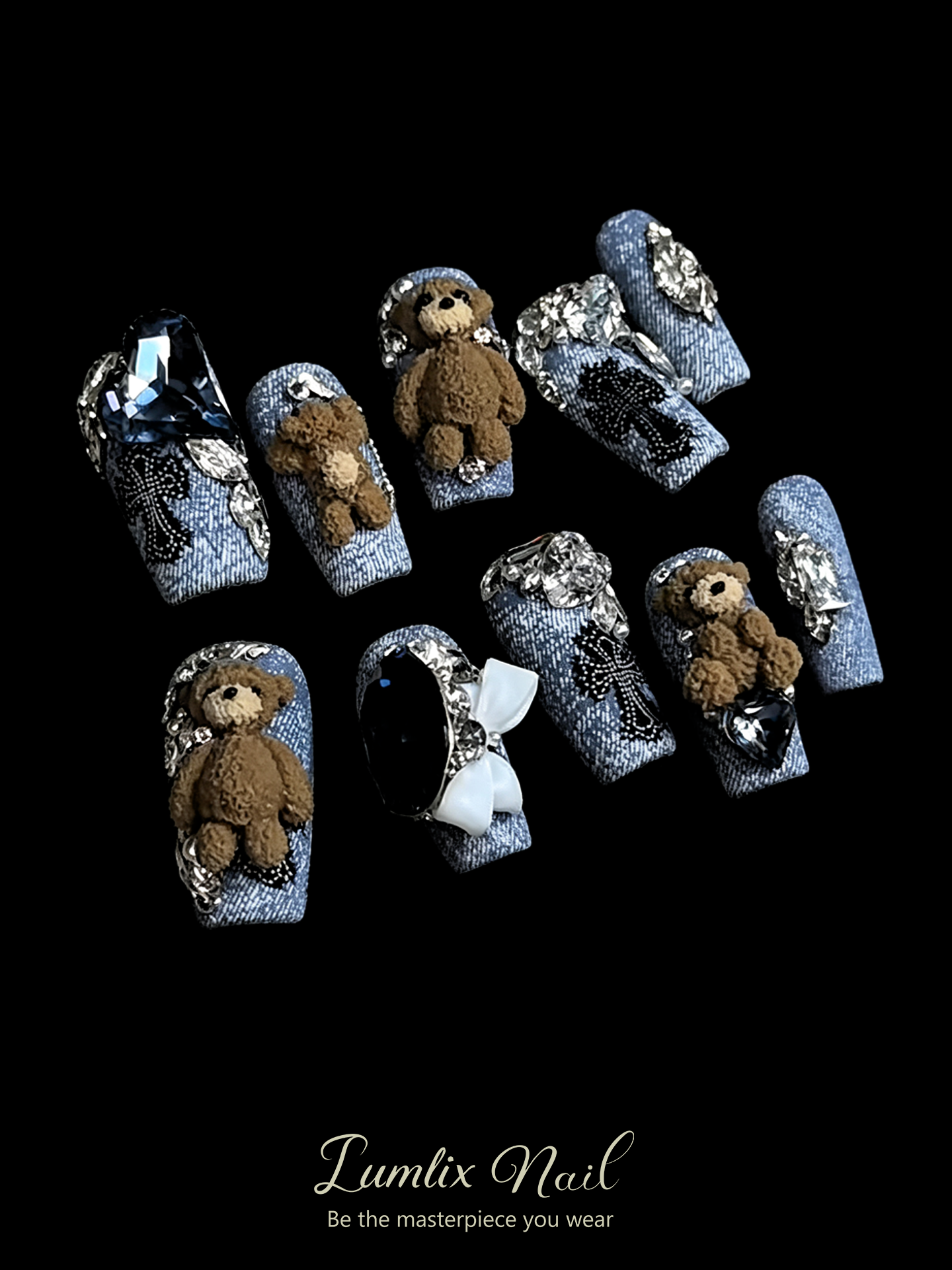 Denim Bear Royalty | LUMlix Haute Nail