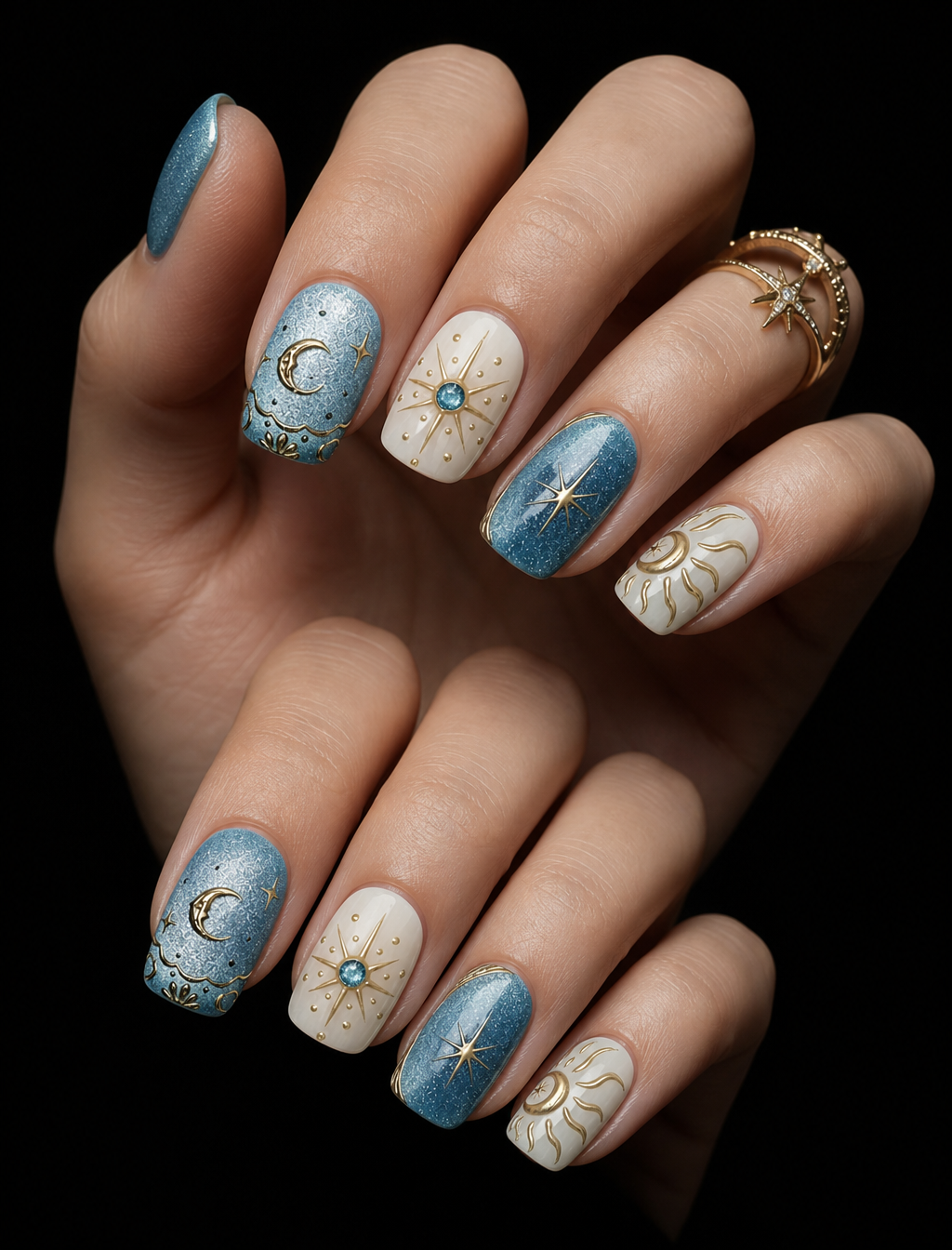 Astral Golden Eclipse | LUMlix Haute Nail