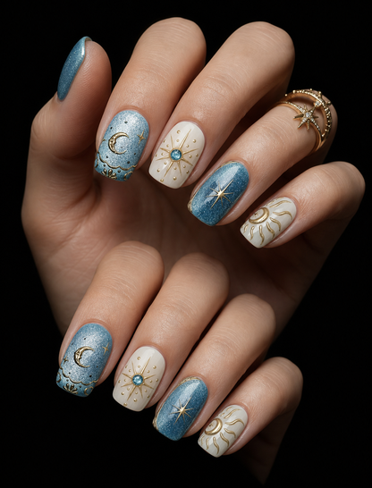 Astral Golden Eclipse | LUMlix Haute Nail