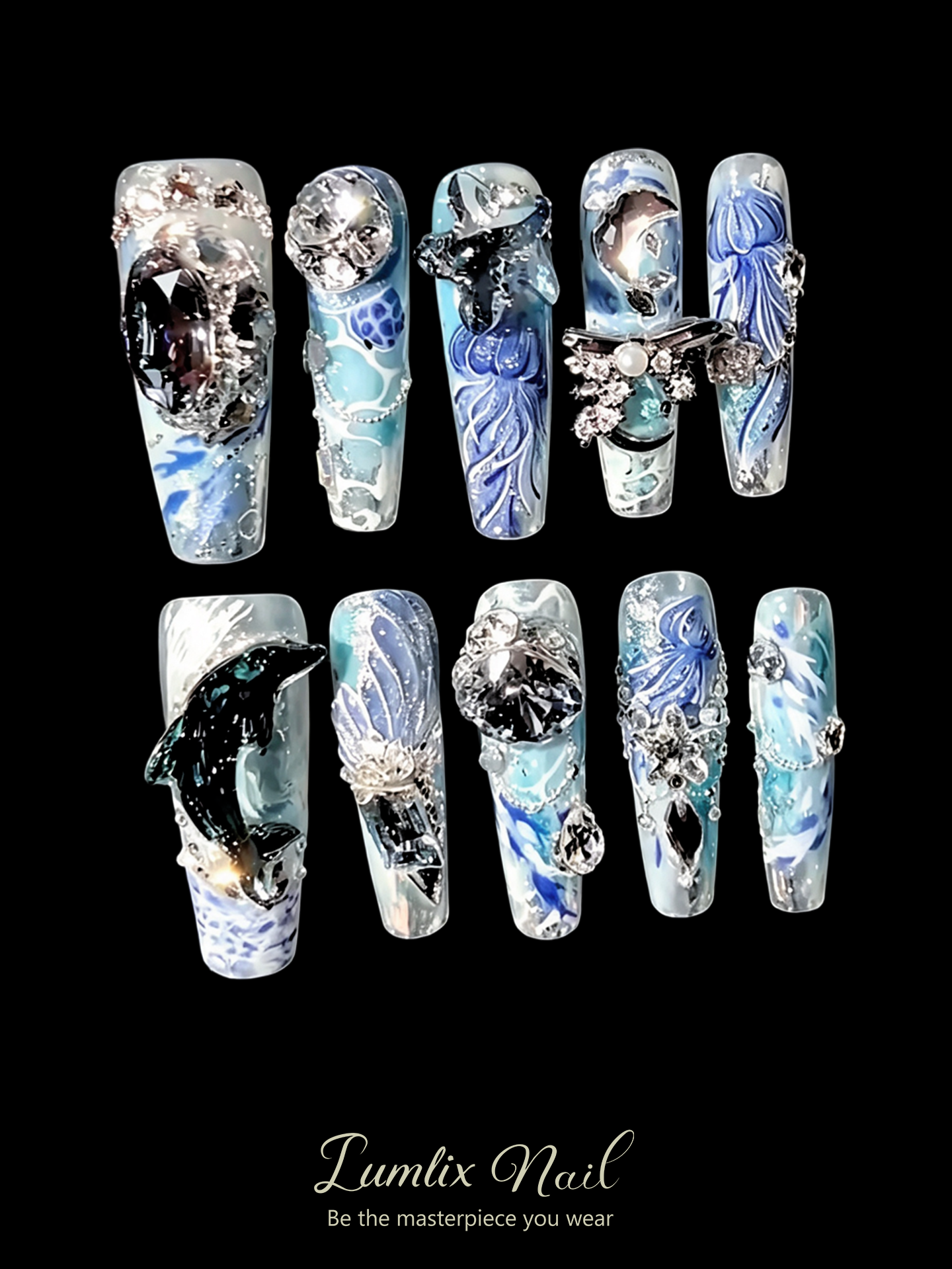 Azure Abyss Empress | LUMlix Haute Nail