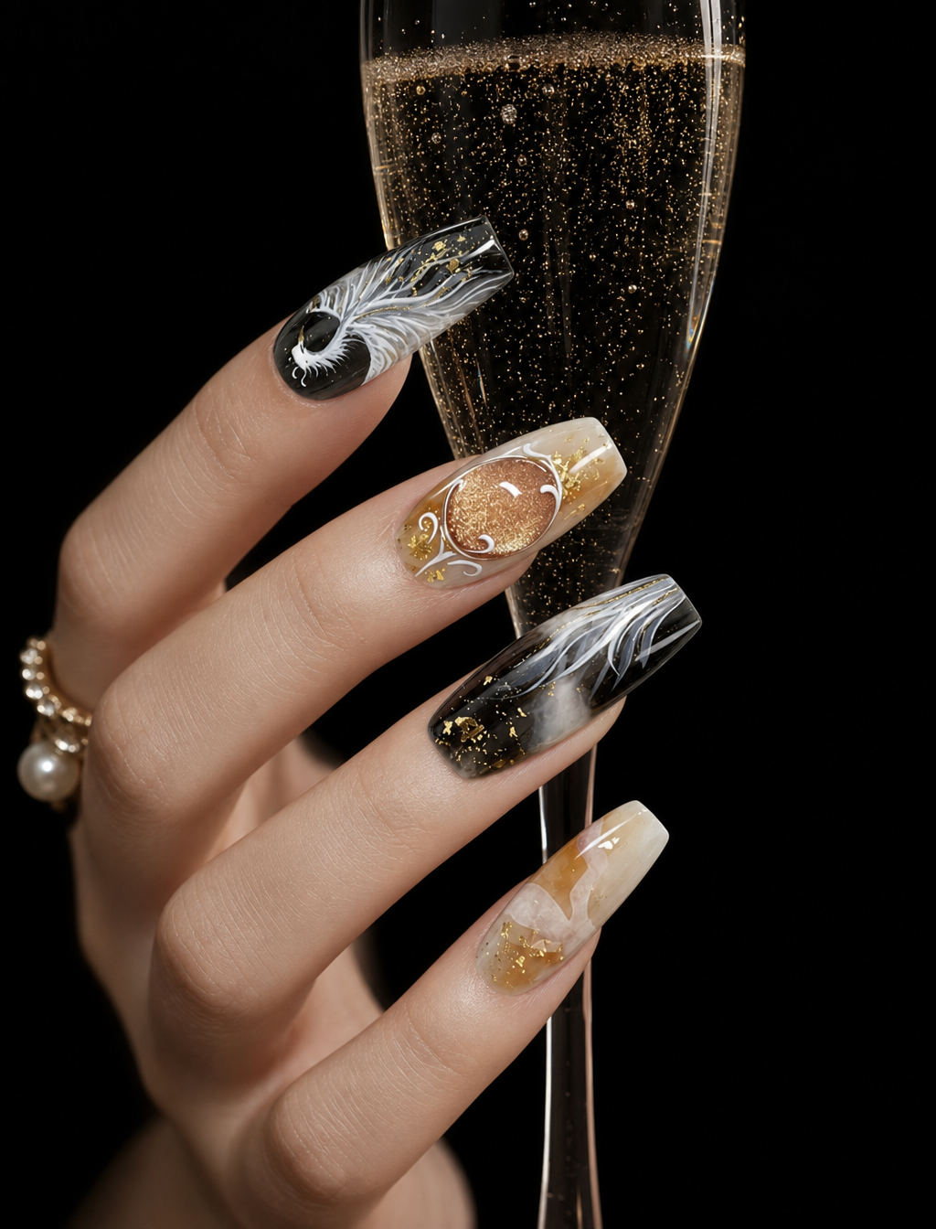 Phoenix’s Gilded Ascension | LUMlix Haute Nail