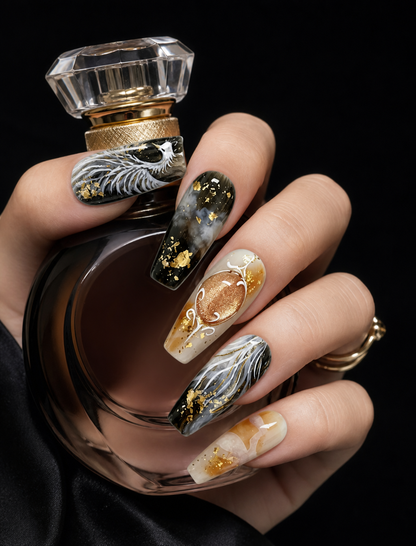 Phoenix’s Gilded Ascension | LUMlix Haute Nail