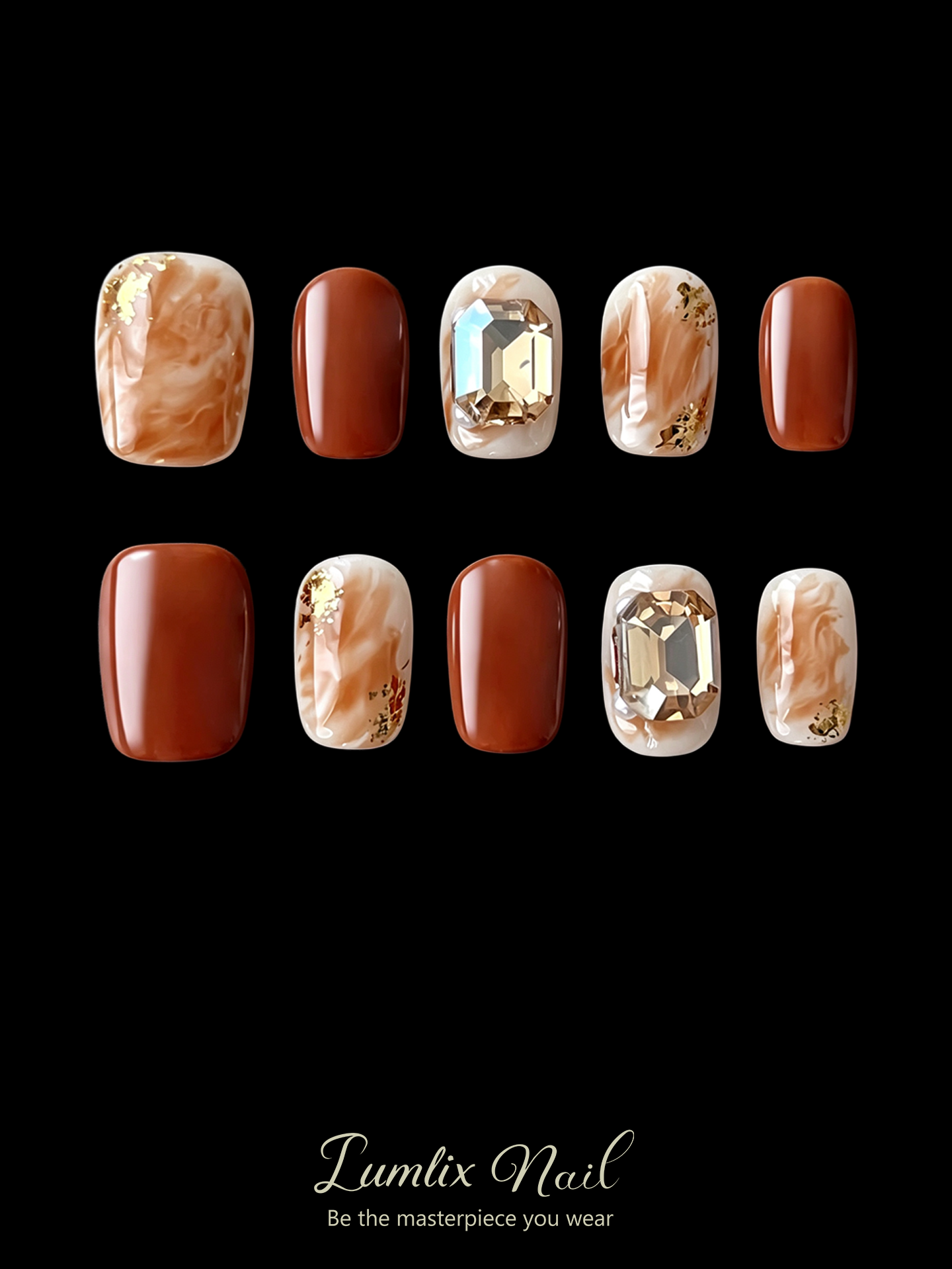 Gaia's Amber Alchemy | LUMlix Haute Nail