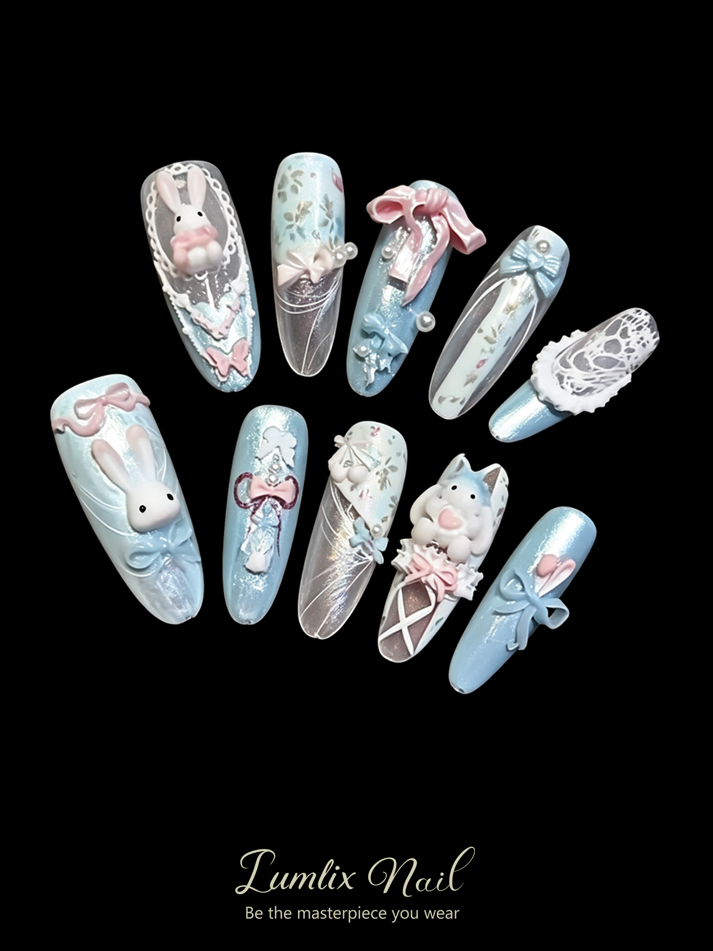 Bunny Lace Dream | LUMlix Haute Nail