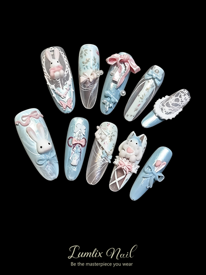 Bunny Lace Dream | LUMlix Haute Nail