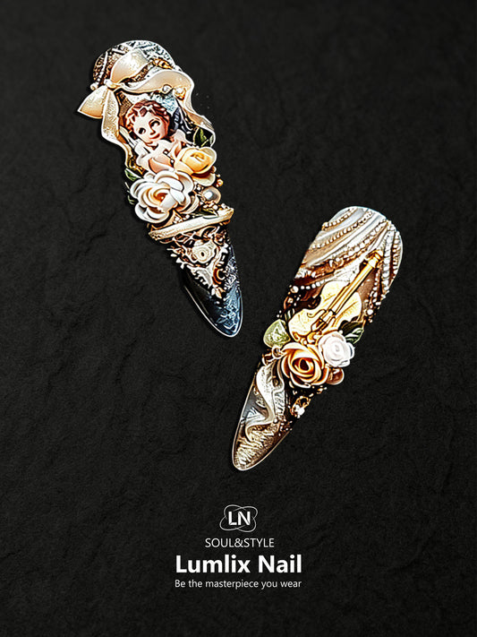 Celestial Baroque Reverie | LUMlix Haute Nail