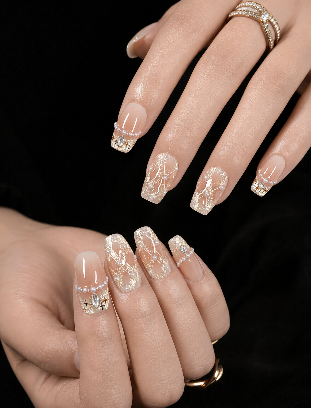 Gilded Tulle Duchess | LUMlix Haute Nail