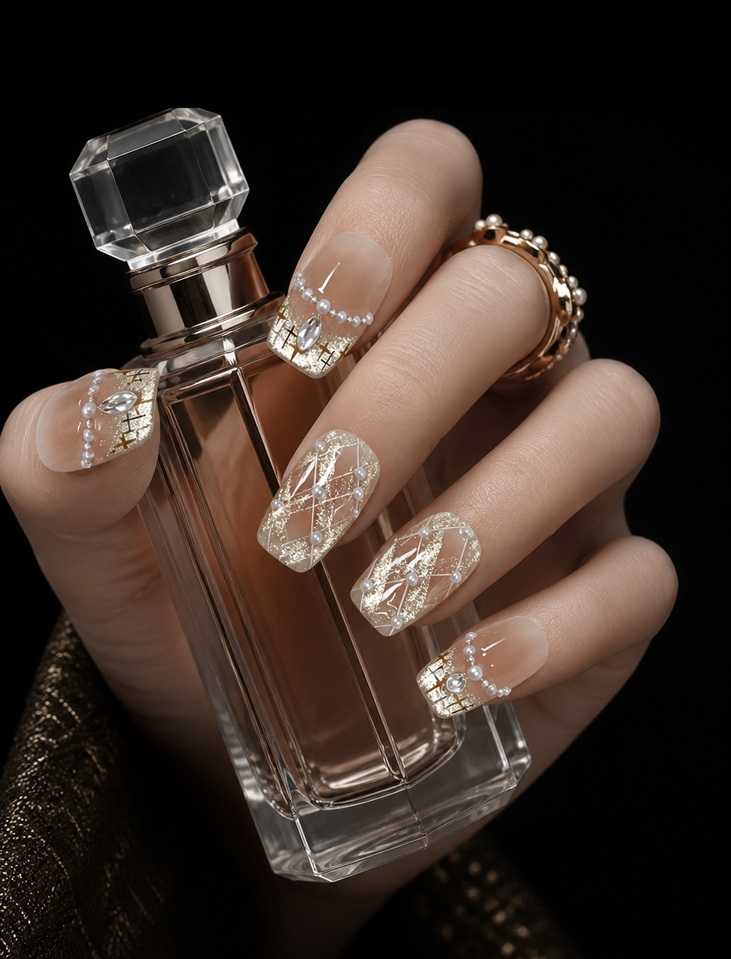 Gilded Tulle Duchess | LUMlix Haute Nail