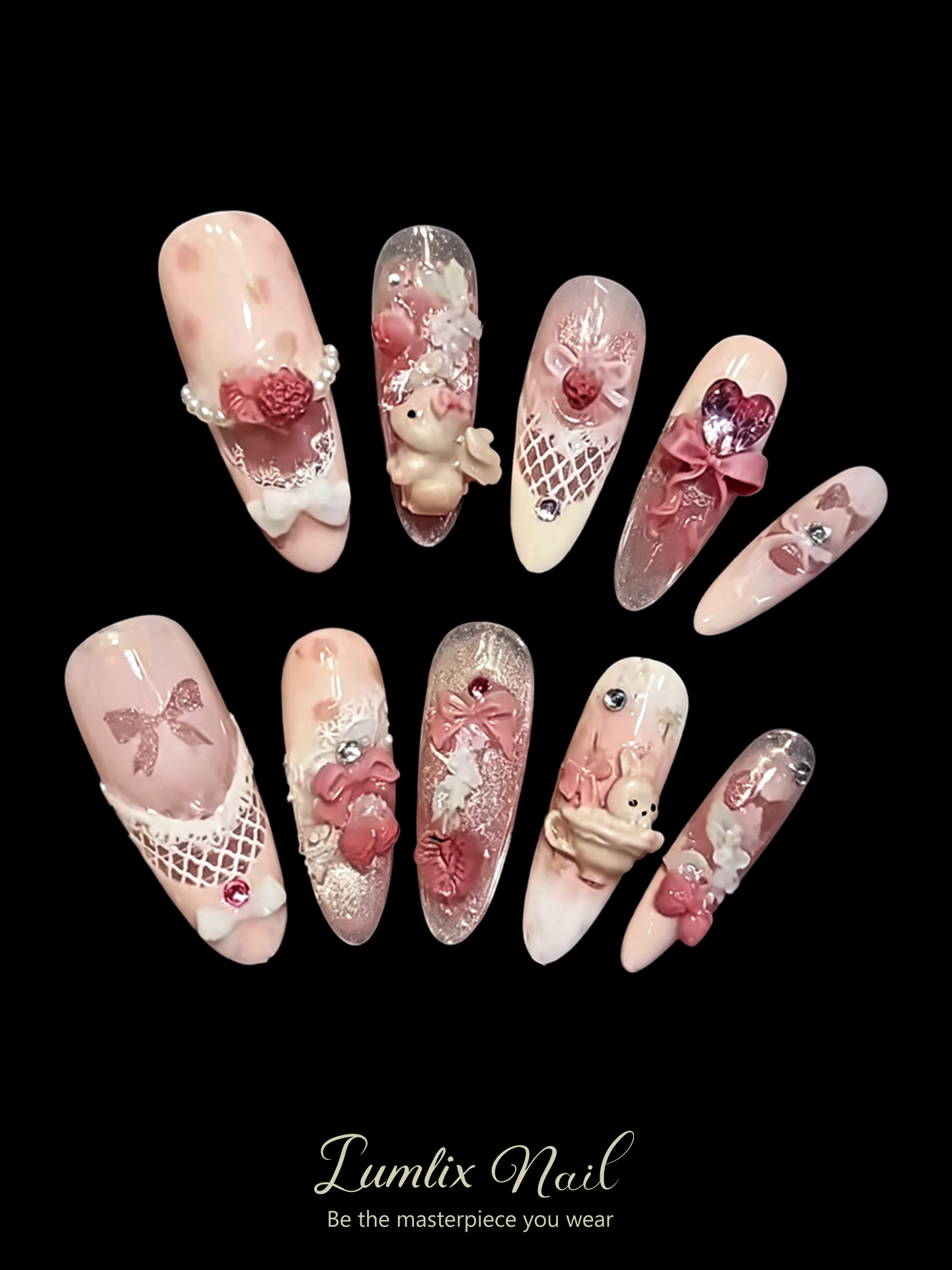 Roseate Bunny Reverie | LUMlix Haute Nail