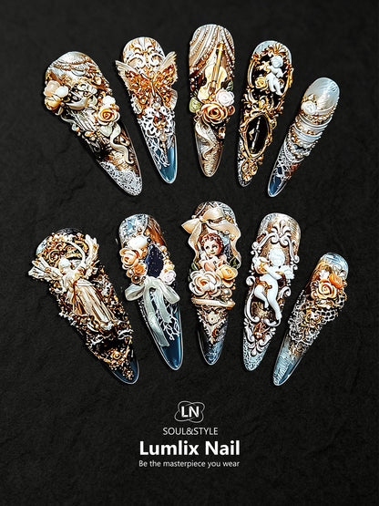 Celestial Baroque Reverie | LUMlix Haute Nail
