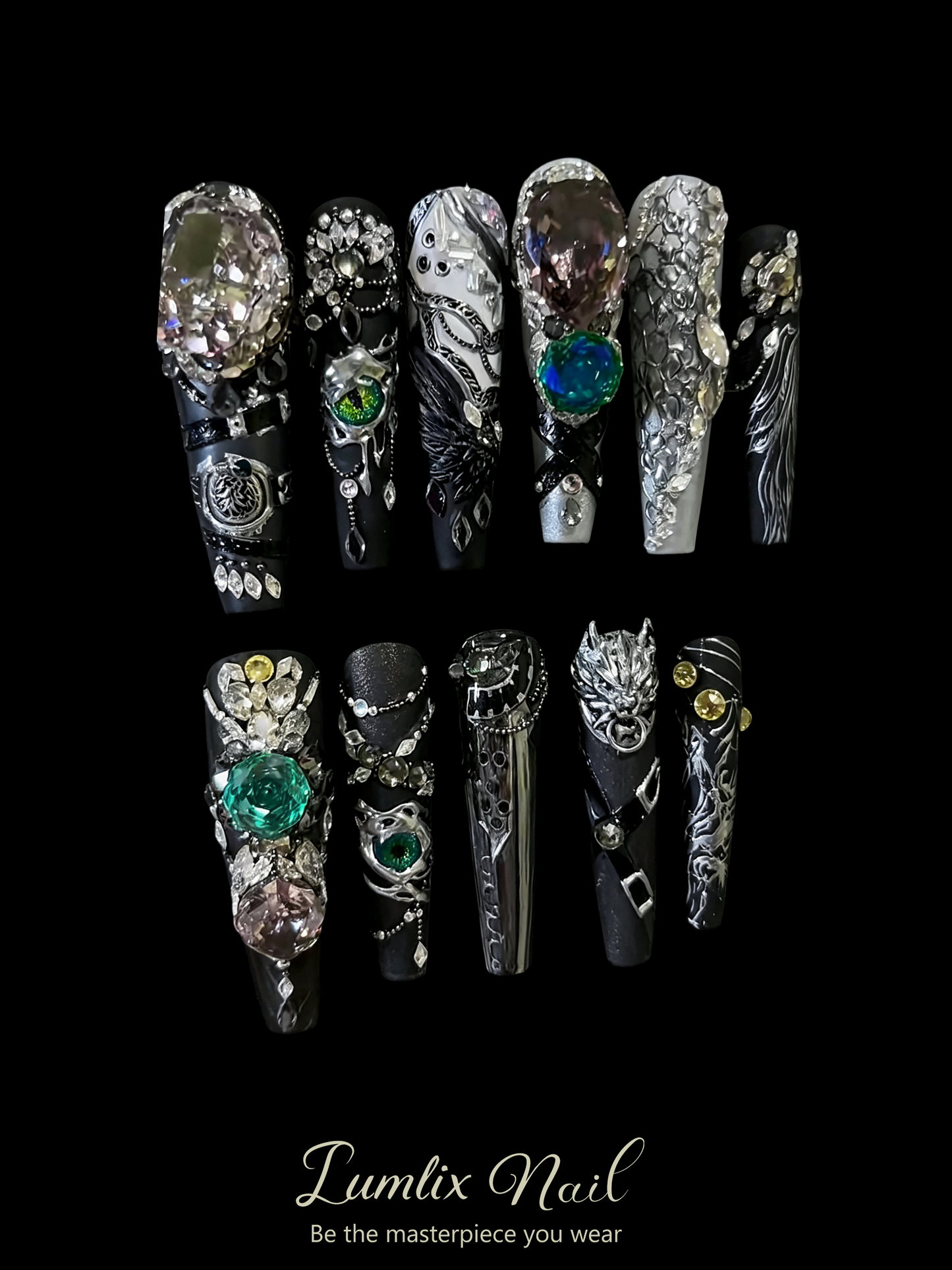 Obsidian Dragon's Gaze | LUMlix Haute Nail