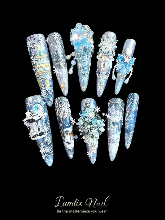 Frostbound Kingdom's Reverie | LUMlix Haute Nail