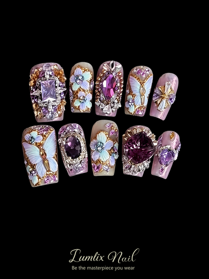 Iris's Gilded Reverie | LUMlix Haute Nail