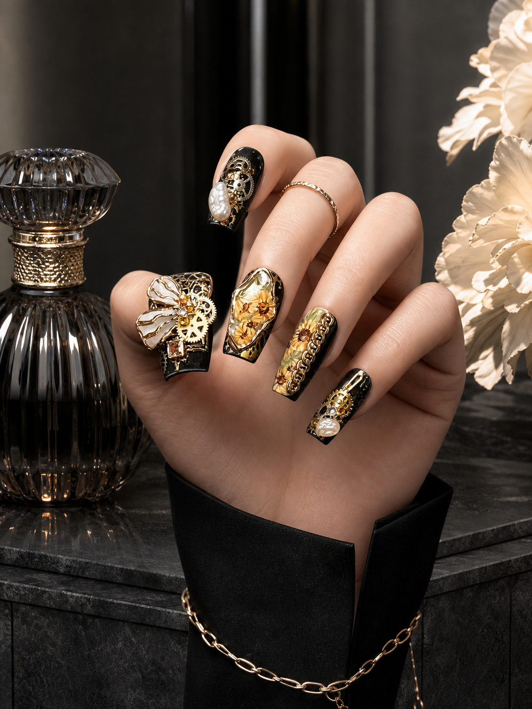 Gilded Steam & Sunflower | LUMlix Haute Nail